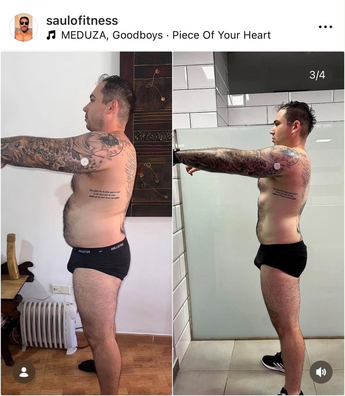 Caso real de un alumno de Saulo Fitness visto de perfil